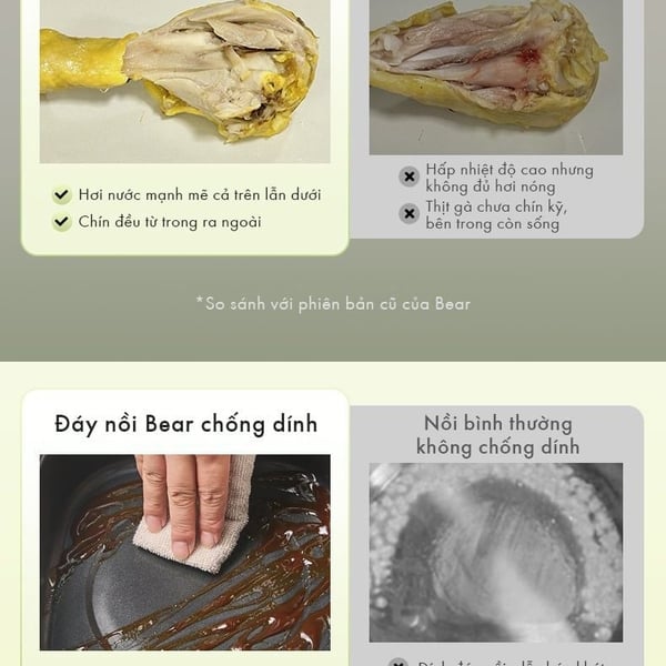 Nồi hấp 2 tầng điện 10.3L Bear ESM-H106HM, Công Suất 1300W, Nấu Lẩu, Khay Inox An toàn, BH 18 Tháng