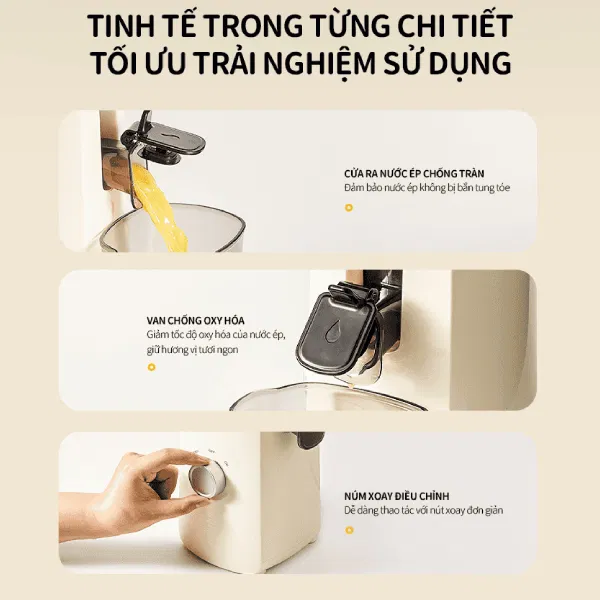 Máy ép chậm Bear SJ-4H01U