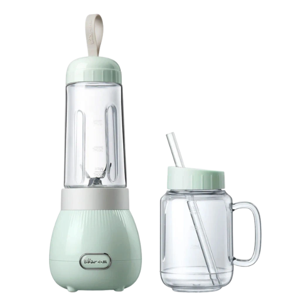 Máy xay sinh tố cầm tay 2 cối Bear BL-4H04M,150W, Lưỡi dao 4 cánh xay đá bi, trái cây, BH 18 Tháng