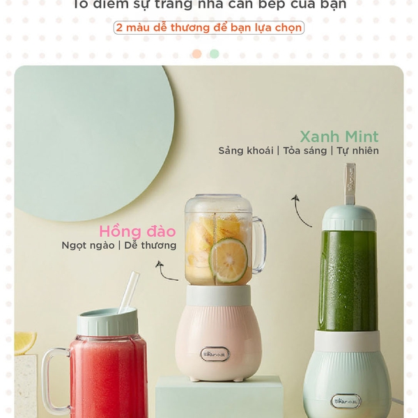 Máy xay sinh tố 2 cối Bear BL-4H04M - 150W
