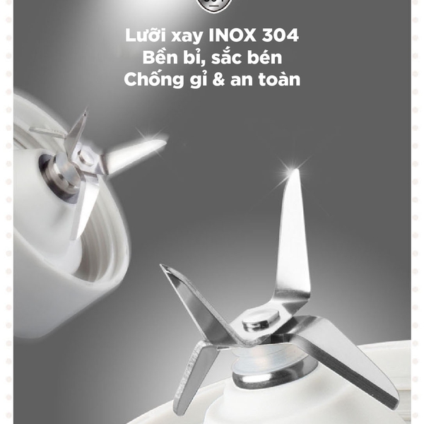 Máy xay sinh tố 2 cối Bear BL-4H04M - 150W