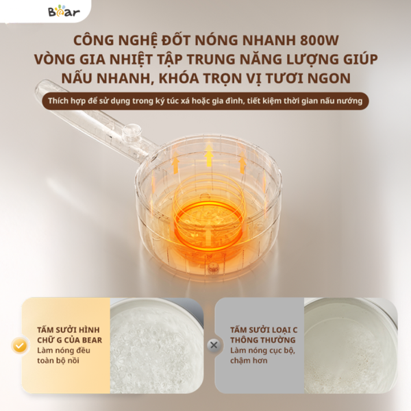 Nồi lẩu điện đa năng 1.6L Bear MC-4H16F