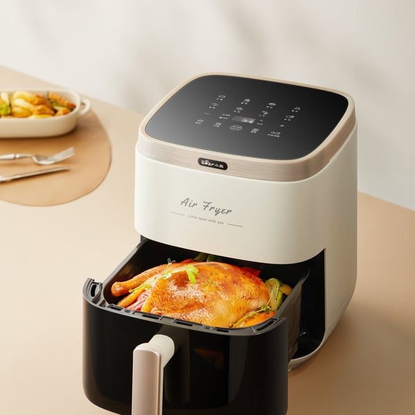 Nồi Chiên Không Dầu 5L Bear AF-4H15L(QZG-P15R8), Công Suất 1500W,Hẹn Giờ- Nhiệt Độ Nấu, BH 18 Tháng