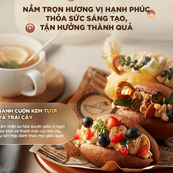 Máy đánh trứng cầm tay đa năng Bear HM-5H01J29, 125W, 5 tốc độ xoay, Chính Hãng, Bảo Hành 18 THÁNG
