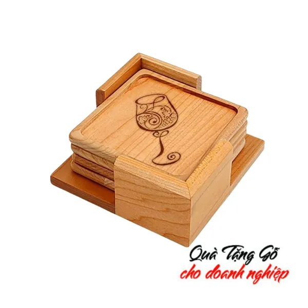 Lót ly gỗ vuông