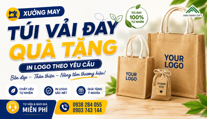 Kinh nghiệm lựa chọn kiểu dáng túi vải đay quà tặng cho doanh nghiệp