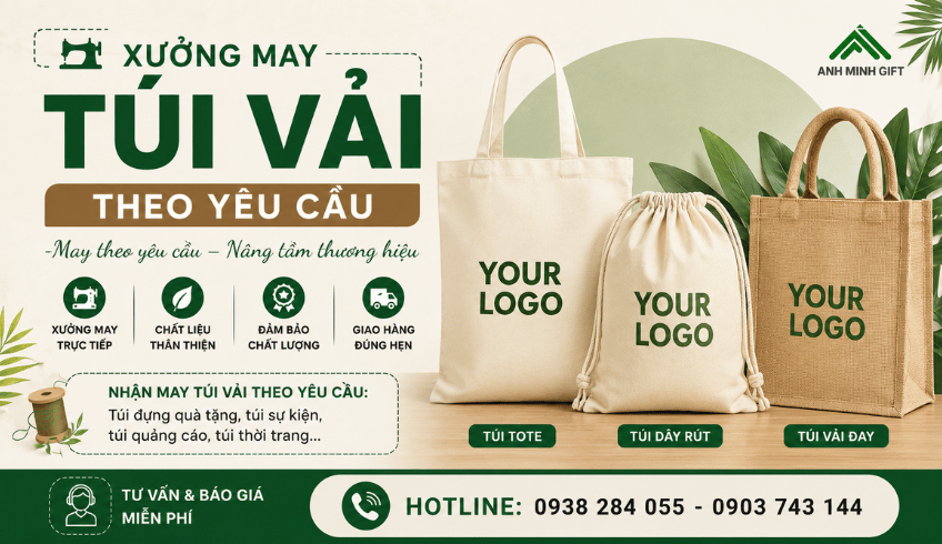 Top các mẫu túi vải in theo yêu cầu dẫn đầu xu hướng năm nay