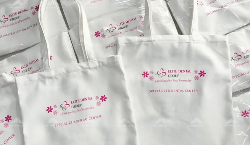 Sản xuất túi vải quà tặng quảng cáo in ấn sắc nét chất lượng cao, túi vải quà tặng, túi vải in logo, anh minh gift