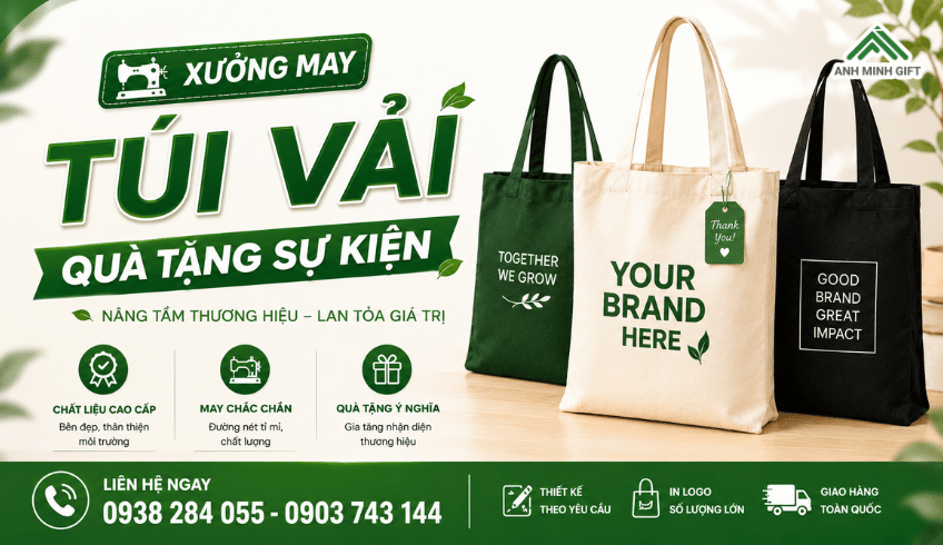 Tại sao túi vải in logo luôn là lựa chọn hàng đầu cho các sự kiện lớn?