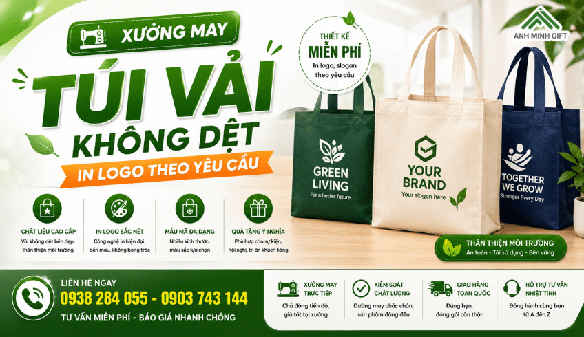 Tối ưu ngân sách chiến dịch nhờ túi vải không dệt in logo giá gốc