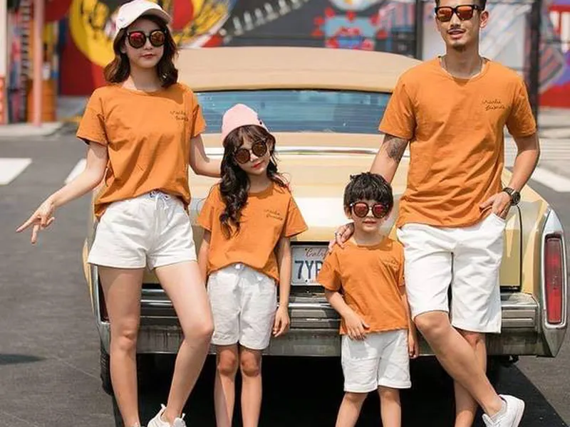 SET ĐỒNG PHỤC GIA ĐÌNH HÀN QUỐC (CAM)