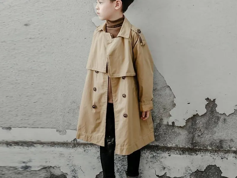 ÁO KHOÁC MĂNG TO TRẺ EM HÀN QUỐC DÁNG DÀI (BE)