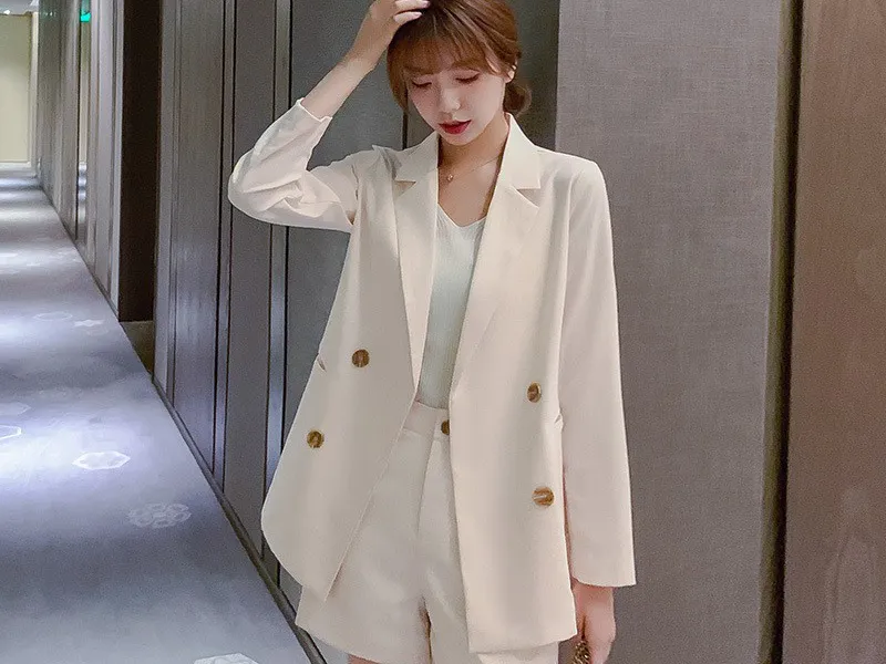 ÁO BLAZER NỮ HÀN QUỐC (TRẮNG)