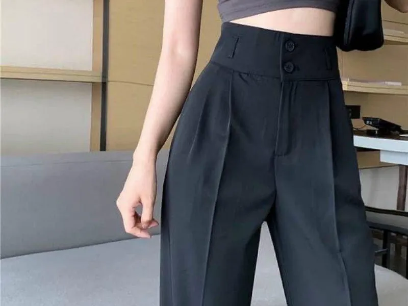 QUẦN ỐNG SUÔNG DÀI HÀN QUỐC (ĐEN)