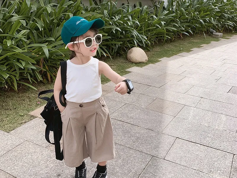 SET ÁO PHÔNG TRẮNG PHỐI QUẦN SUÔNG BE TRẺ EM