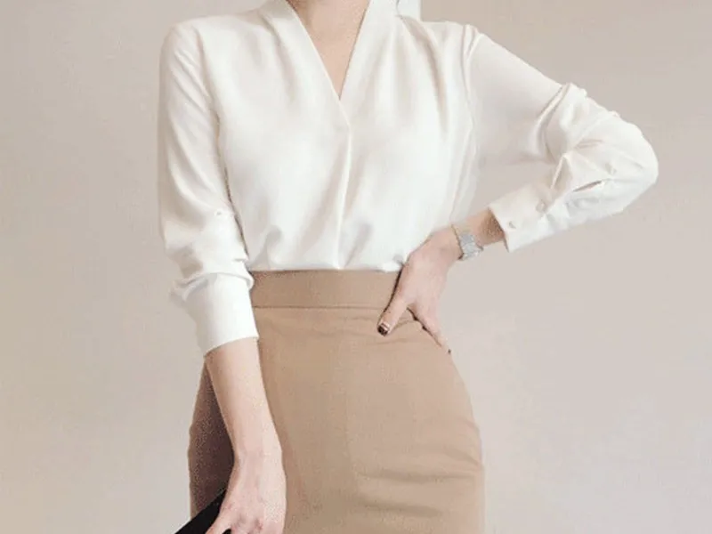 ÁO SƠ MI TRẮNG THƯ KÝ KIM HÀN QUỐC (TRẮNG)