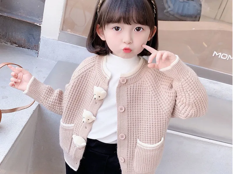 ÁO KHOÁC BÉ GÁI HÀN QUỐC (HỒNG)