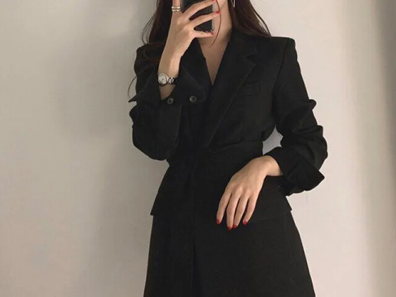 ÁO BLAZER NỮ HÀN QUỐC (ĐEN)