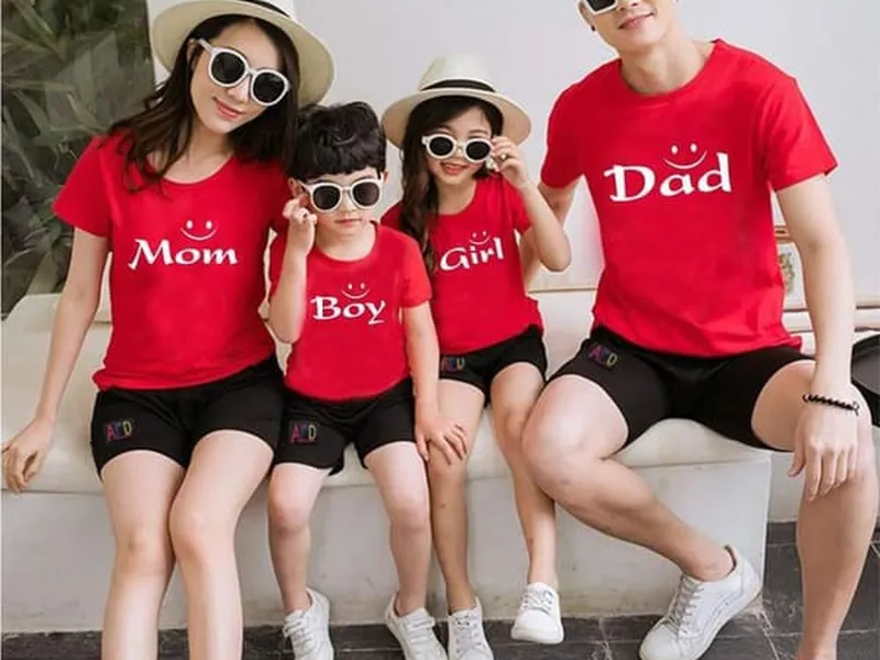 SET ĐỒNG PHỤC GIA ĐÌNH HÀN QUỐC (ĐỎ)