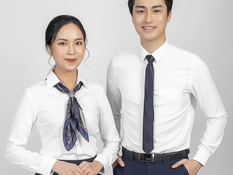 ÁO SƠ MI ĐỒNG PHỤC KÈM PHỤ KIỆN (TRẮNG)