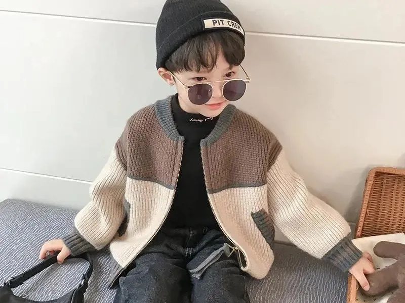 ÁO KHOÁC TRẺ EM PHỐI HAI MÀU HÀN QUỐC