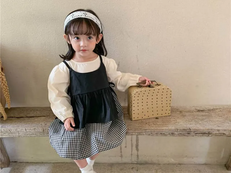 ĐẦM TRẺ EM HAI DÂY PHỐI TAY DÀI HÀN QUỐC