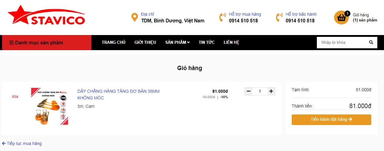 Hướng dẫn mua hàng của Stavico