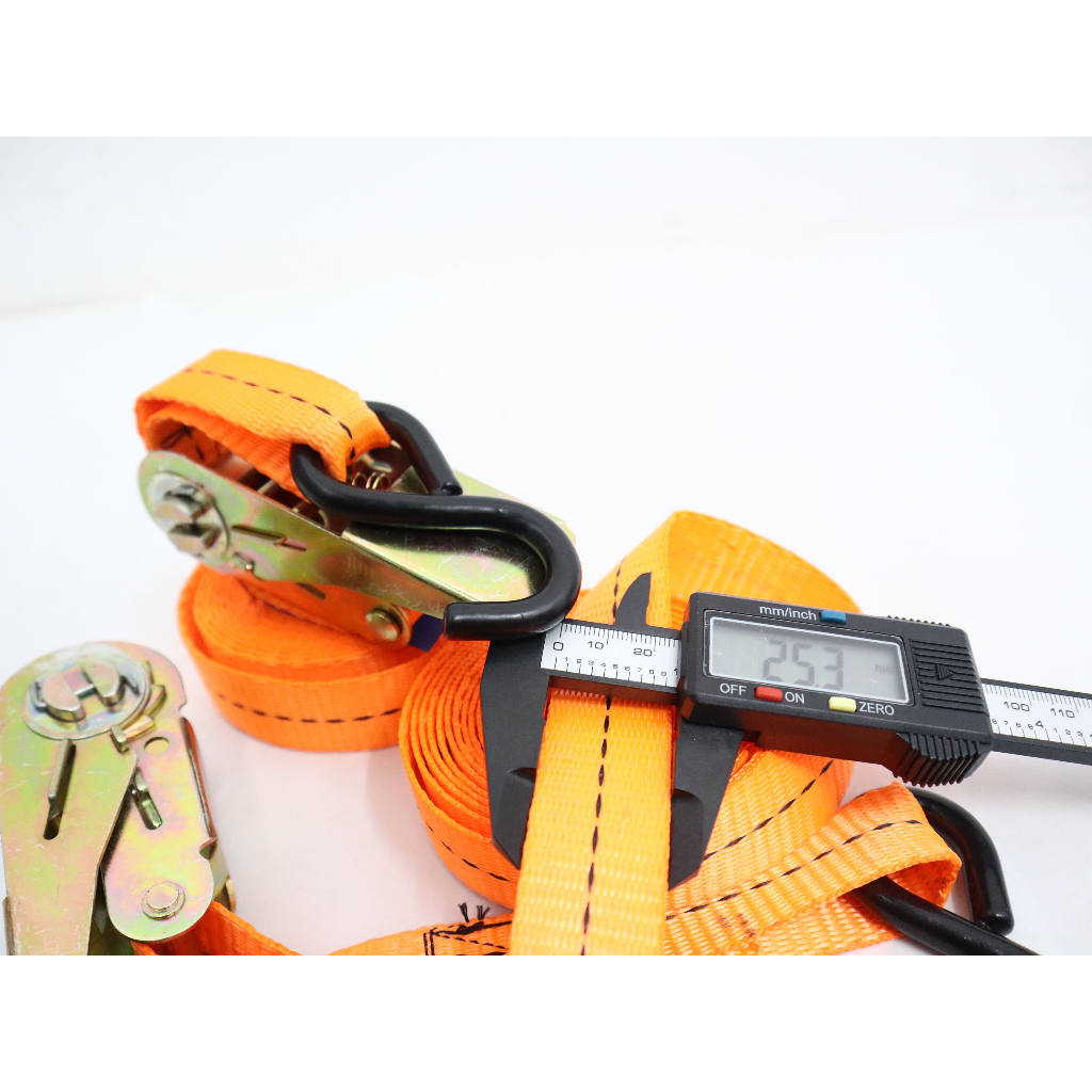 dây tăng đơ bản 25mm móc S cam đo độ dầy dây đai