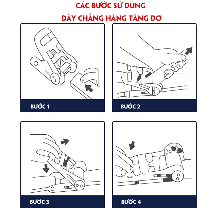 dây tăng đơ 25mm không móc Dây chằng hàng tăng đơ không móc