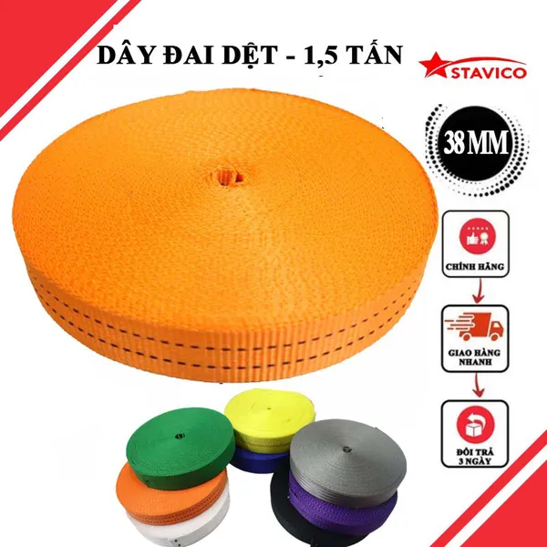 DÂY ĐAI DỆT 38MM 1,5 TẤN