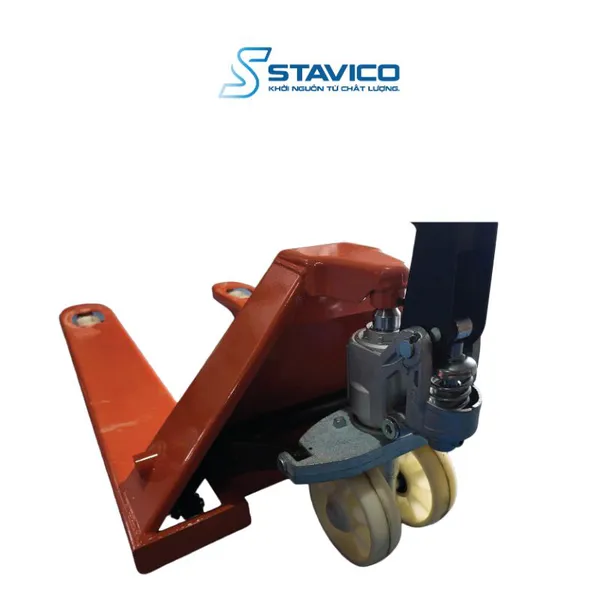 Xe Nâng Tay 2 Tấn Bánh Nylon Màu Cam Càng 1200x550mm