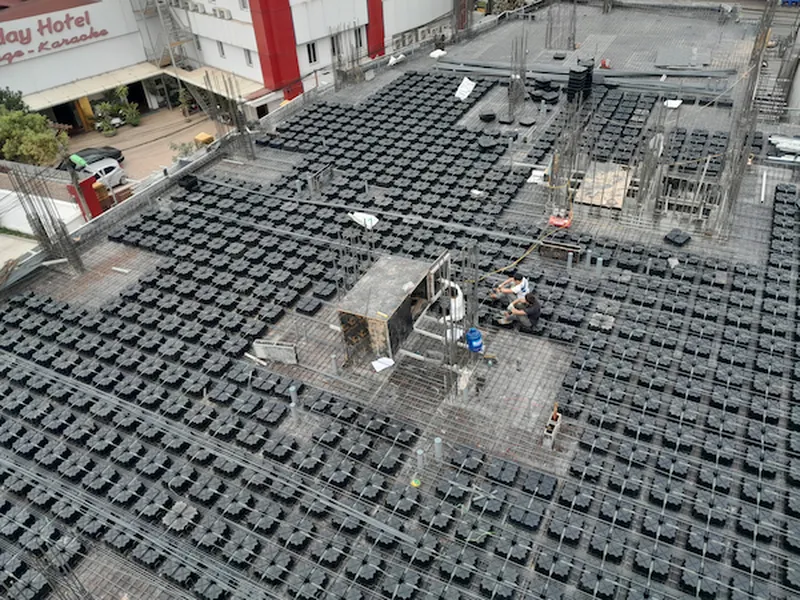 Khách sạn Ngọc hà 6 ứng dụng sàn phẳng không dầm