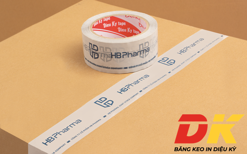 HB Pharma đã sử dụng băng keo in chữ và logo HB Pharma để đóng gói. HB Pharma đã sử dụng băng keo in chữ và logo HB Pharma để đóng gói.