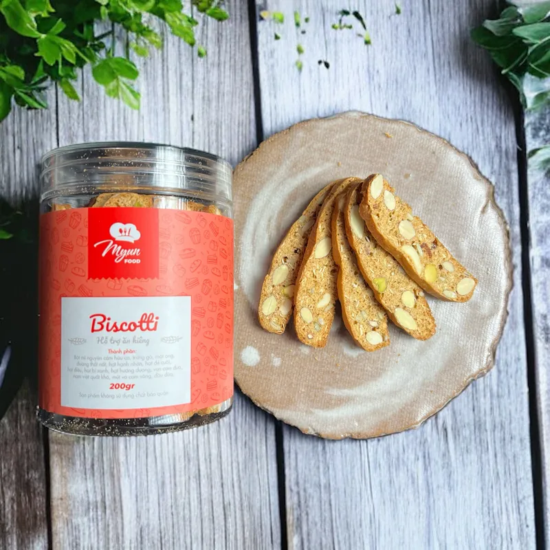 Biscotti Nguyên Cám Hỗ Trợ Ăn Kiêng 200gr - Myun Food Ẩm Thực Buôn Mê