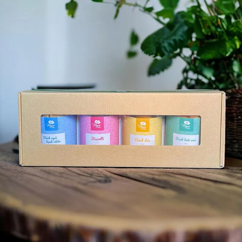 1 Biscotti Nguyên Vị + 1 Ngói Hạnh Nhân + 1 Lưỡi Mèo + 1 Bánh Dứa - Myun Food Ẩm thực Buôn Mê