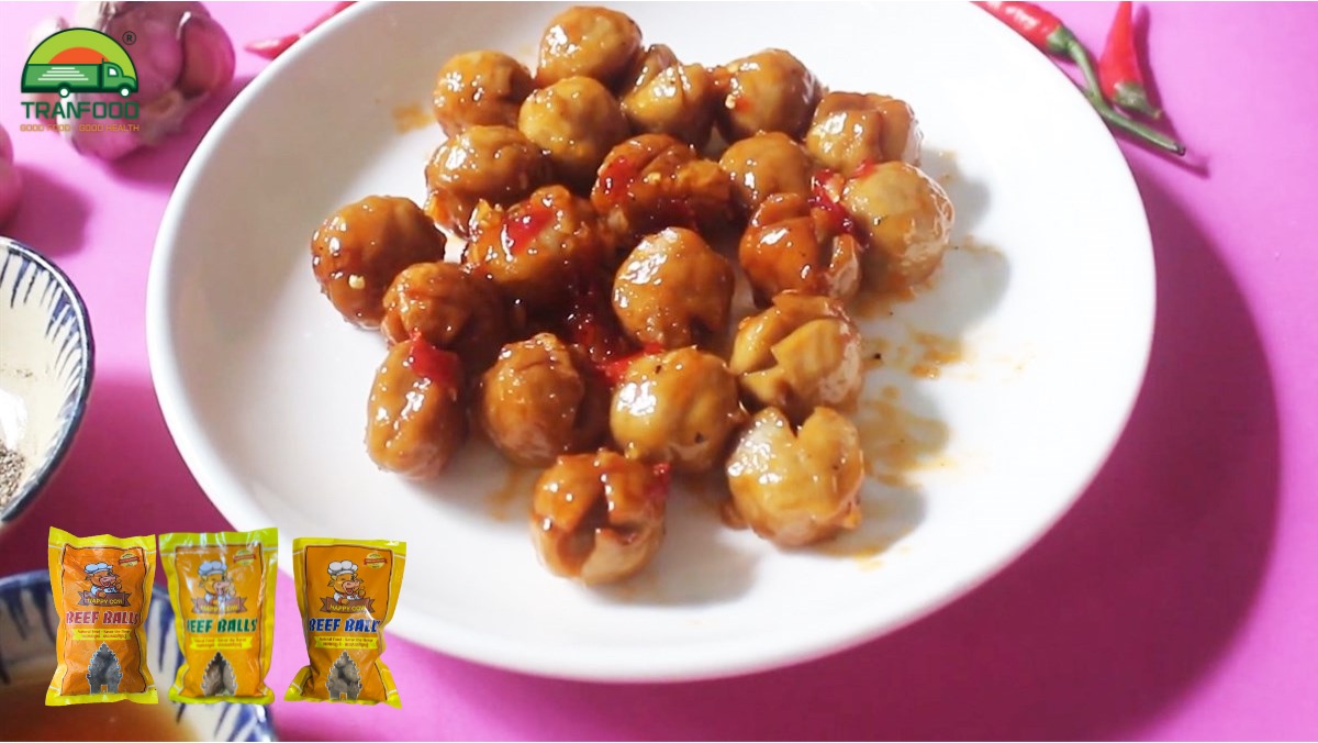 Bò viên Happy Cow chiên mắm thơm ngon tại nhà