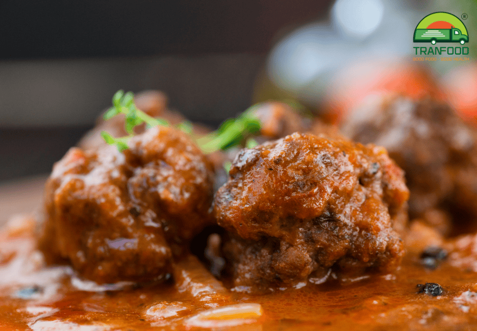 bò viên xào xả ớt