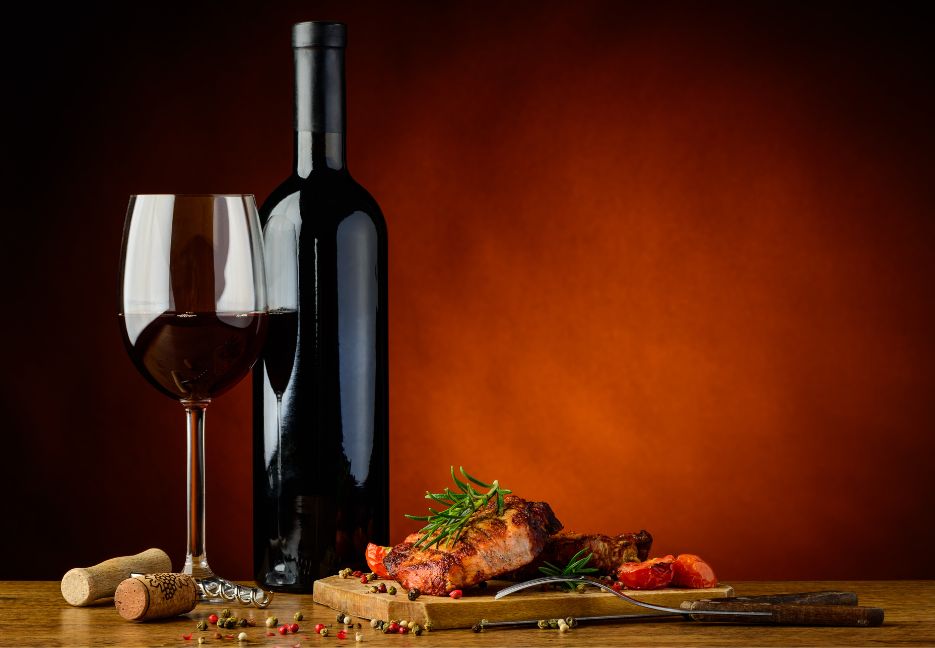 Rượu vang đỏ kết hợp ăn cùng Thịt bò Wagyu