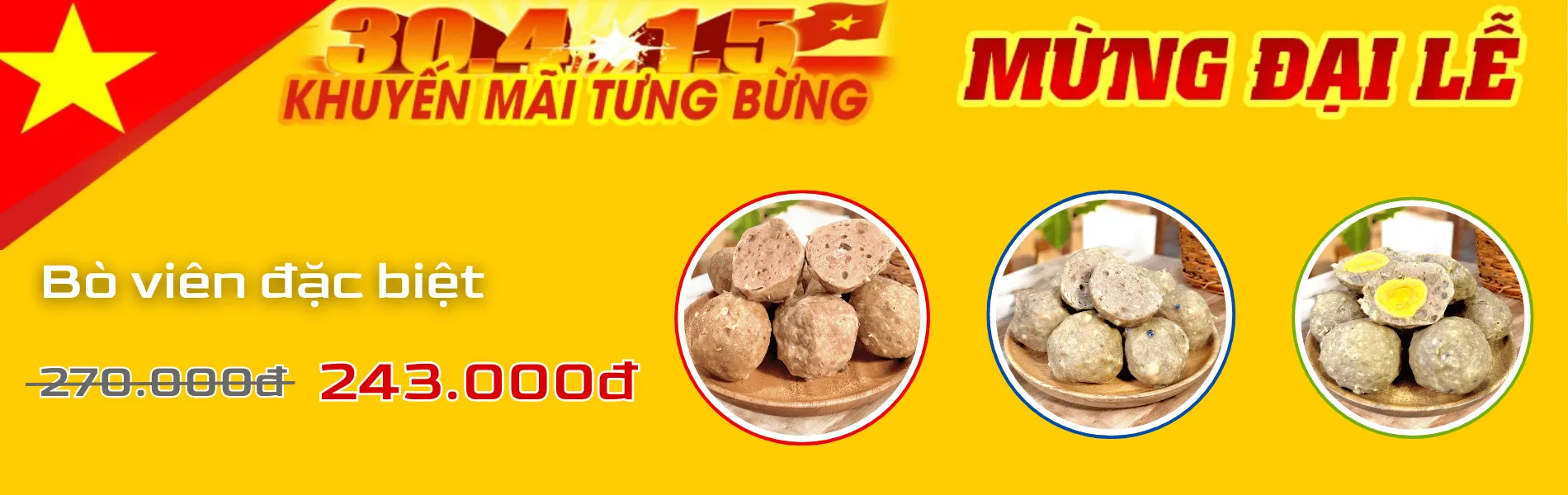 Tưng bừng khuyến mãi bò viên
