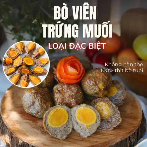 Bò viên trứng muối Happy Cow 1kg