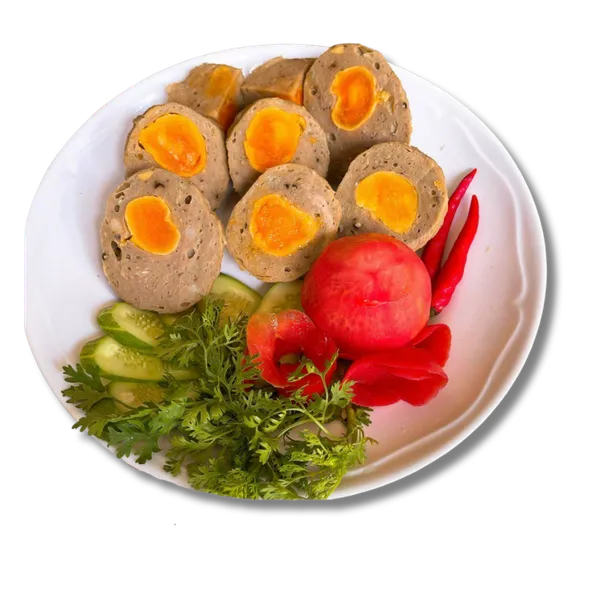 Bò viên trứng muối Happy Cow 500gr