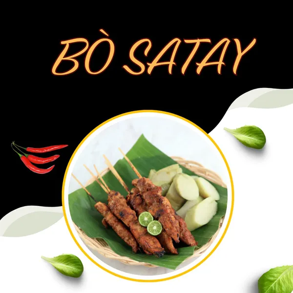 Bò Satay - Bịch gồm 50 xiên