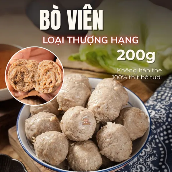 Bò viên gói nhỏ tiện dụng 200g