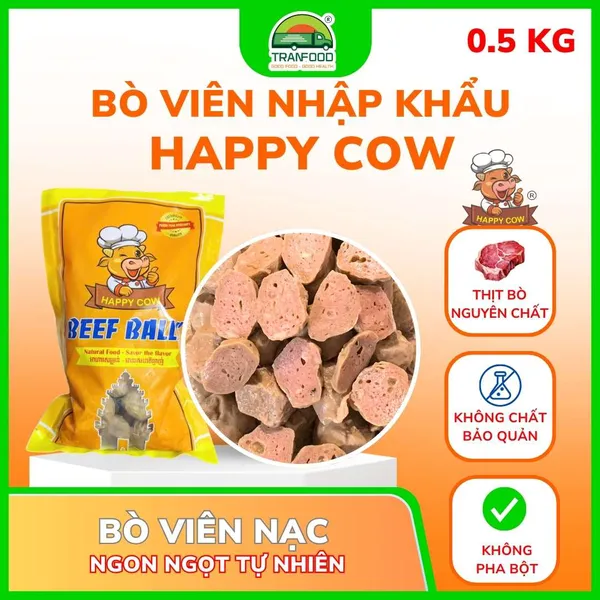 Bò viên nạc Happy Cow 500gr