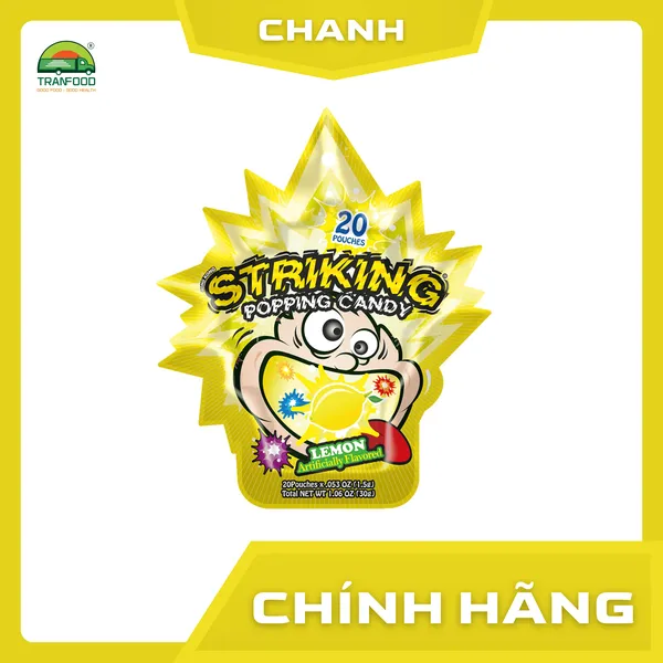 Kẹo Nổ Striking vị Chanh gói 30g  | Hàng nhập khẩu 