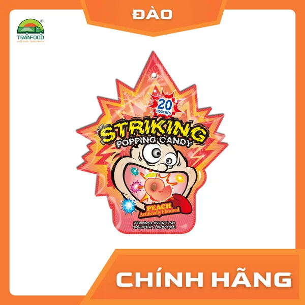 Kẹo Nổ Striking vị Đào gói 30g  | Hàng nhập khẩu