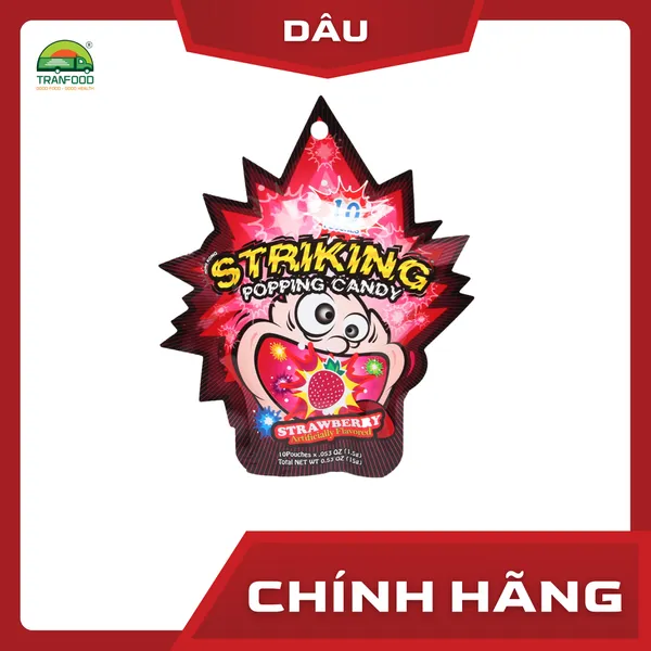 Kẹo nổ Striking vị dâu gói 15g | Hàng nhập khẩu
