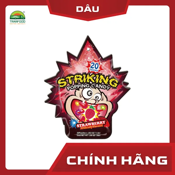 Kẹo Nổ Striking vị Dâu gói 30g  | Hàng nhập khẩu