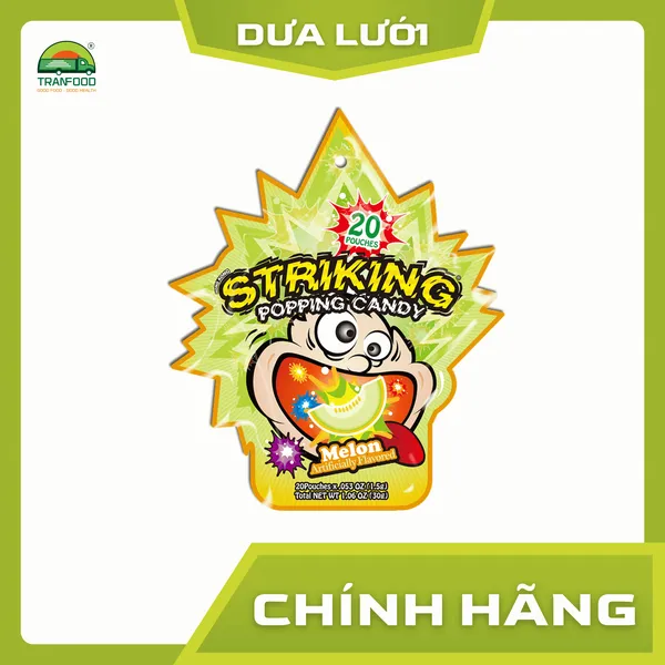 Kẹo Nổ Striking vị Dưa Lưới 30g  | Hàng nhập khẩu