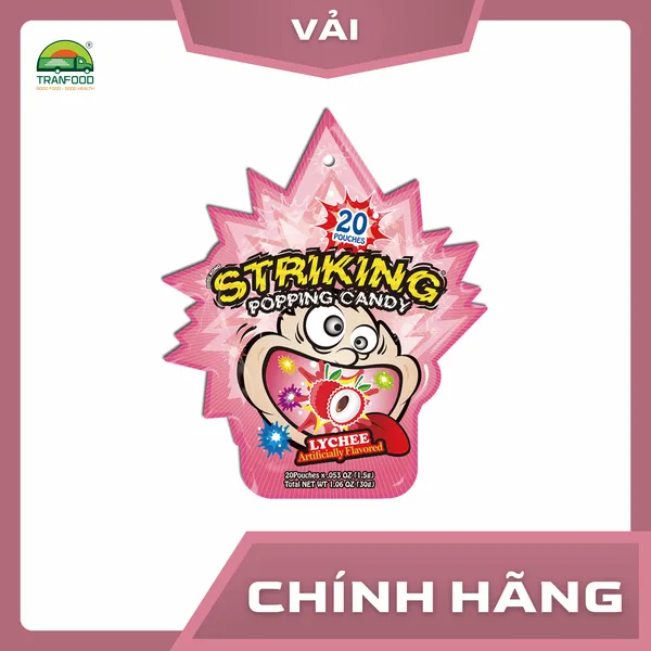 Kẹo Nổ Striking vị Vải gói 30g  | Hàng nhập khẩu